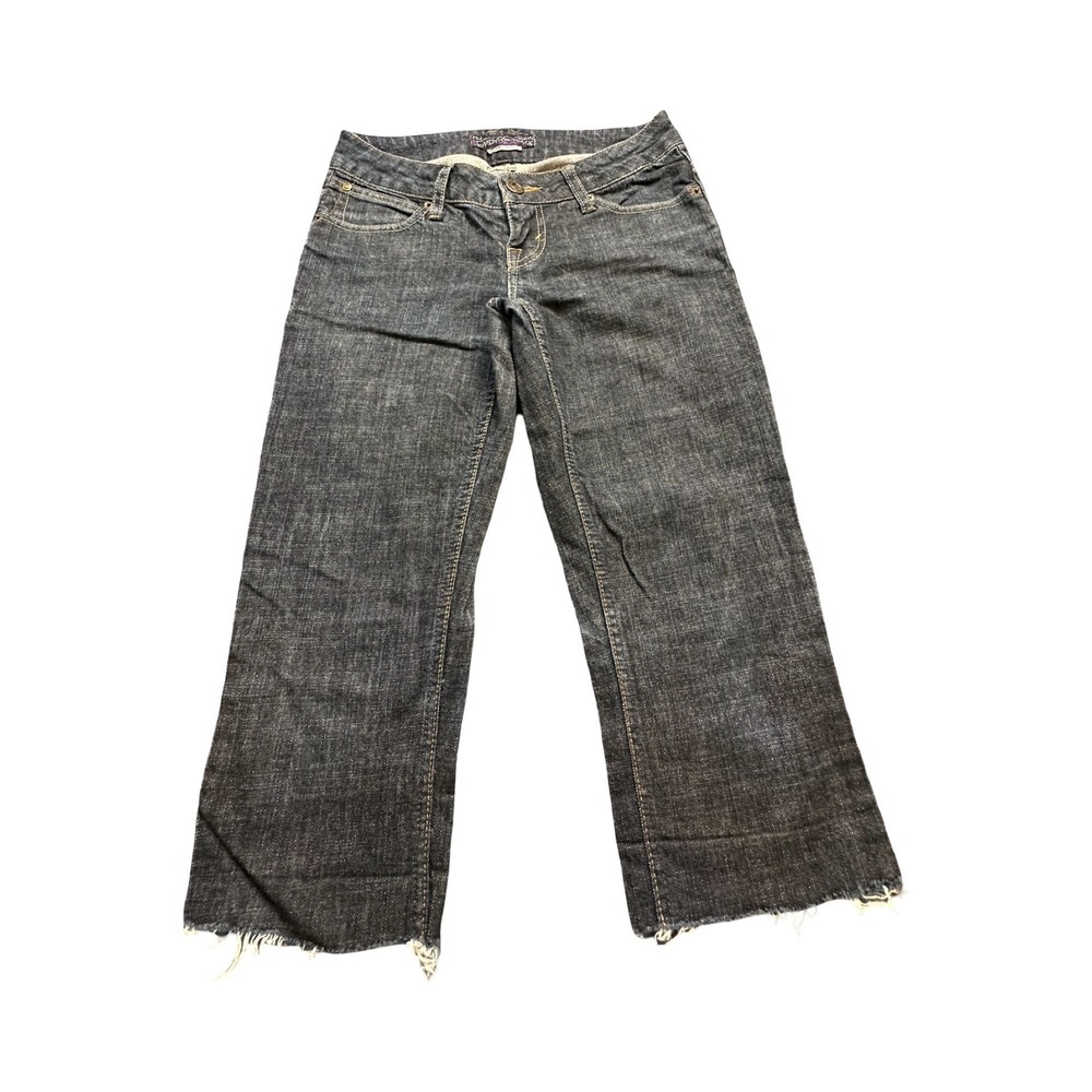 Empyre Raven Jeans Womens 28x20 Dark Wash Raw Hem Skinny Denim Grunge Indie